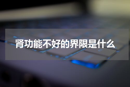 肾功能不好的界限是什么